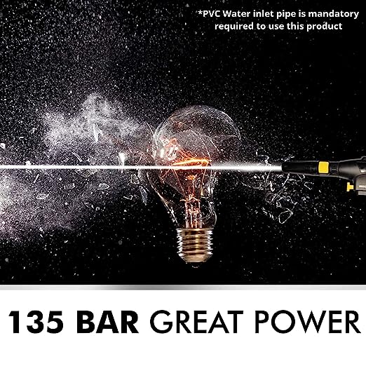 Inalsa High Pressure Washer Professional PowerShot Compact-1800W|100% Pure Copper Motor|Pressure-135 Bar, Max Flow-408 l/h, 6m High Pressure Hose Pipe for Cleaning Homes, Cars, Garden, (Yellow/Black) Inalsa High Pressure Washer Professional PowerShot Compact-1800W|100% Pure Copper Motor|Pressure-135 Bar, Max Flow-408 l/h, 6m High Pressure Hose Pipe for Cleaning Homes, Cars, Garden, (Yellow/Black)